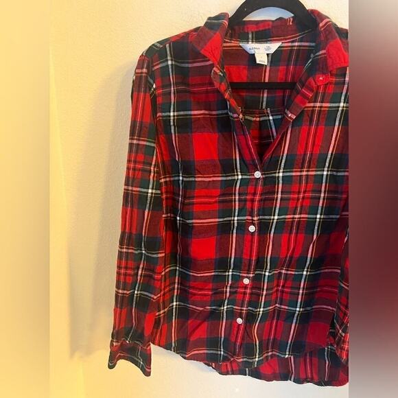 Old Navy Red Plaid Button Up Shirt - Picture 2 of 3
